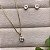 Conjunto Zircônia Redonda P Semijoia Ouro - Imagem 1