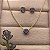 Conjunto Liz Azul Semijoia Ouro - Imagem 1