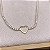 Colar Choker Riviera Coração Vazado Semijoia Ouro - Imagem 1