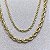 Cordão Baiano 45cm Semijoia Ouro - Imagem 3