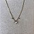 Colar Choker Coração Zircônia Semijoia Ouro - Imagem 1
