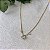 Colar Choker Coração Zircônia Semijoia Ouro - Imagem 2