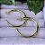 Brinco Meia Argola Tubular Média Semijoia Ouro - Imagem 3