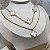 Colar 3 Trevos White Elinhos Semijoia Ouro - Imagem 2