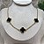 Colar 3 Trevos Black Elinhos Semijoia Ouro - Imagem 1