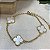 Pulseira 3 Trevos White Semijoia Ouro - Imagem 1