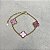 Pulseira 3 Trevos Pink Semijoia Ouro - Imagem 1