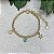 Pulseira Infantil Estrelinha Verde Semijoia Ouro - Imagem 1
