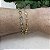 Pulseira Confete Cristal Azul Semijoia Ouro - Imagem 2