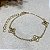 Pulseira 3 Trevinhos Semijoia Ouro - Imagem 1