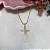 Colar Crucifixo Jesus Semijoia Ouro - Imagem 1