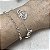 Pulseira 5 Corações Vazados Semijoia Prata - Imagem 2