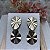 Brinco 2 Gotas Frisadas Semijoia Ouro - Imagem 1