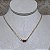 Colar Choker Renata Pink Semijoia Ouro - Imagem 1
