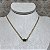 Colar Choker Renata Esmeralda Semijoia Ouro - Imagem 1