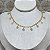 Colar Choker Corações e Árvore da Vida Semijoia Ouro - Imagem 1
