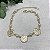 Pulseira Rosas com Pérolas Semijoia Ouro - Imagem 1