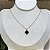 Colar Elinhos 1 Trevo Black Semijoia Ouro - Imagem 1