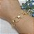 Pulseira 4 Elos Frisados Semijoia Ouro - Imagem 3