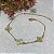 Pulseira 3 Trevinhos Semijoia Ouro - Imagem 2