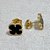 Brinco Trevo Fixo Black Semijoia Ouro - Imagem 5