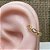 Brinco Falso Piercing Elos Semijoia Ouro - Imagem 4