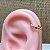 Brinco Falso Piercing Lorena Semijoia Ouro - Imagem 4