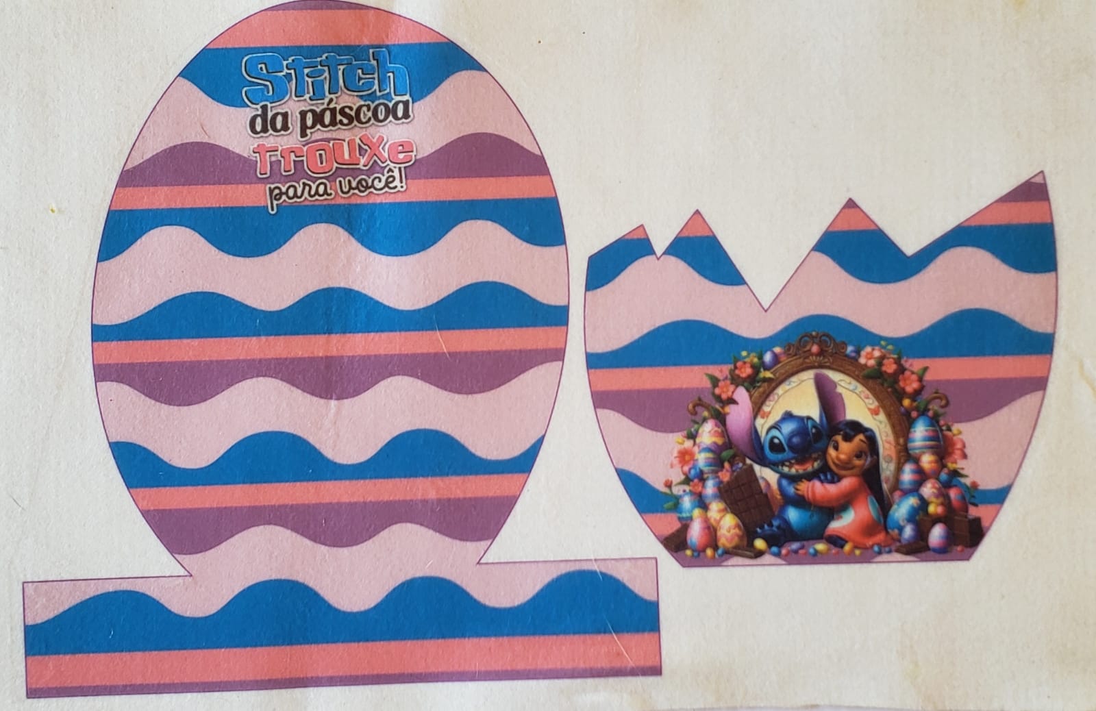 Cestinha de Pascoa Stitch 1 - Imagem 1