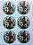 Medalha São Jorge "Coleção Bordados" 9cm - Imagem 1