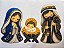 Maria, José e Jesus - Natal "Coleção Costurados a mão" - Imagem 1