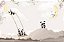 Papel de Parede Floresta  e montanhas e lua  e família panda infantil - Imagem 2