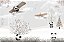 Papel de Parede Infantil de Pandas em Aviões na Floresta - Imagem 2