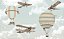 Papel de Parede Infantil de Aviões e Balões no Céu Azul - Imagem 5