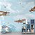 Papel de Parede Infantil de Aviões nas Geleiras Pássaros - Imagem 2
