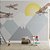 Papel de Parede Infantil de Aviões nas Montanhas no Por do Sol - Imagem 2
