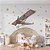 Papel de Parede Infantil de Aviões na Lua Brilhante - Imagem 3