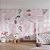 Papel de Parede Infantil de Mapa Mundi Rosa com Faixas - Imagem 3