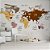 Papel de Parede Infantil de Mapa Mundi com Aviões Vintage - Imagem 1