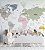 Papel de Parede Infantil de Mapa Mundi com as Maravilhas - Imagem 4