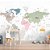 Papel de Parede Infantil de Mapa Mundi com as Maravilhas - Imagem 1