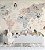 Papel de Parede Infantil de Mapa Mundi Claro com Animais - Imagem 4