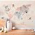 Papel de Parede Infantil de Mapa Mundi Claro com Animais - Imagem 2