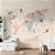 Papel de Parede Infantil de Mapa Mundi Claro com Animais - Imagem 3