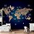 Papel de Parede Infantil de Mapa Mundi Azul Escuro - Imagem 2