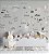 Papel de Parede Infantil de Mapa Mundi Cinza com Balões Gigantes e Animais - Imagem 4