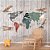 Papel de Parede Infantil de Mapa Mundi em Madeira com Aviões - Imagem 1