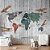 Papel de Parede Infantil de Mapa Mundi em Madeira com Aviões - Imagem 3