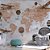 Papel de Parede Infantil de Mapa Mundi Vintage com Aviões e Balões - Imagem 2
