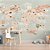 Papel de Parede Infantil de Mapa Mundi com Animais, Aviões e Balões - Imagem 3