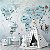 Papel de Parede Infantil de Mapa Mundi Azul Bebe com Animais - Imagem 4